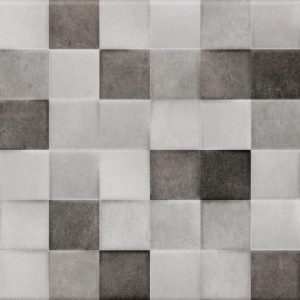 Dekor Bronx Cubik gris 25x50